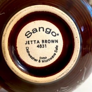 Sango set of collectible full size plates bowls and salad platesJetta Brown 4831
